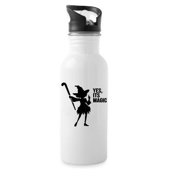 feldhockey hockeyzone hockey hockeytrick - Water bottle with straw - white - Right