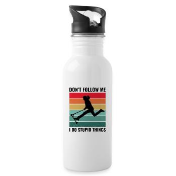 Stunt Scooter Freestyle Scootering Riding - Water bottle with straw - white - Right