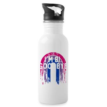 I'm Bi. Goodbye Bisexual LGBTQ Bi Pride LGBT - Trinkflasche mit integriertem Trinkhalm - Weiß - Rechts