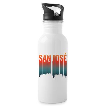 San Jose États-Unis - Gourde avec paille intégrée - blanc - Droite