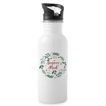 t-shirt joyeux noel frohe Weihnachten Joyeux Noël - Gourde avec paille intégrée - blanc - Droite