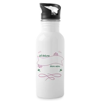 geburtstag hundeliebhaber hunderasse humor - Trinkflasche mit integriertem Trinkhalm - Weiß - Rechts