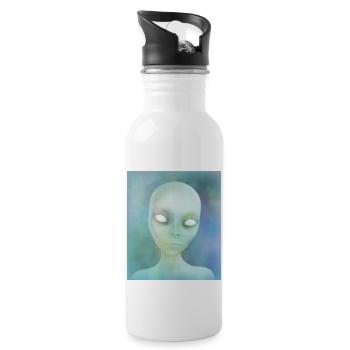 Alien - Water bottle with straw - white - Right