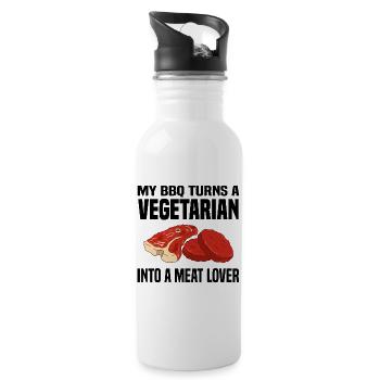 Meat lovers - Water bottle with straw - white - Right