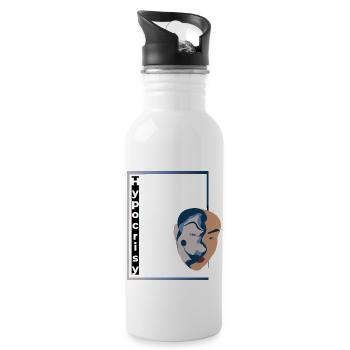 Heuchler - Trinkflasche mit integriertem Trinkhalm - Weiß - Rechts