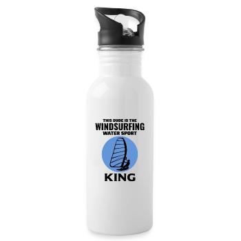 Windsurfing Windsurf Windsurfer Surf Water Sport - Water bottle with straw - white - Right