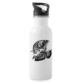 Arowana Fish Graphic Fishes Lover Fishing Gear - Gourde avec paille intégrée - blanc - Droite