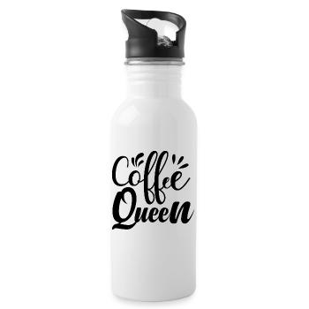 Coffee Queen - Water bottle with straw - white - Right