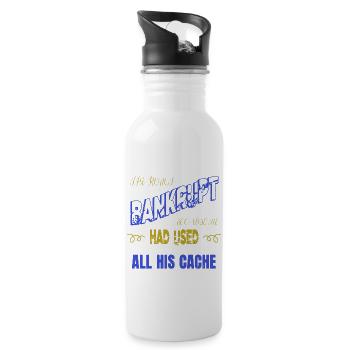 hobbyists robotics tshirt funny quote sci fi - Trinkflasche mit integriertem Trinkhalm - Weiß - Rechts