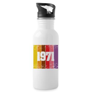 1971 - Trinkflasche mit integriertem Trinkhalm - Weiß - Rechts