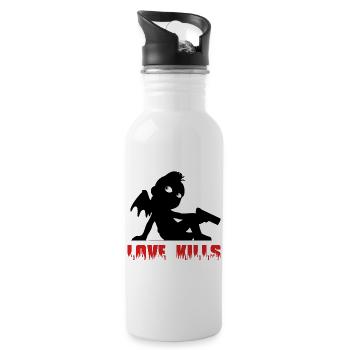 Love Kills 2 - Water bottle with straw - white - Right