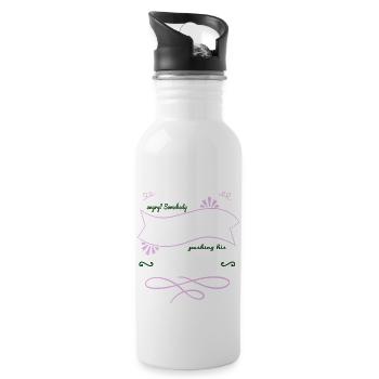 fun drôle garçons citation amateurs cadeau automatique - Gourde avec paille intégrée - blanc - Droite