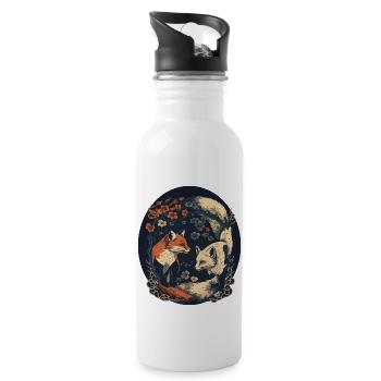 FOX 10 - Water bottle with straw - white - Right