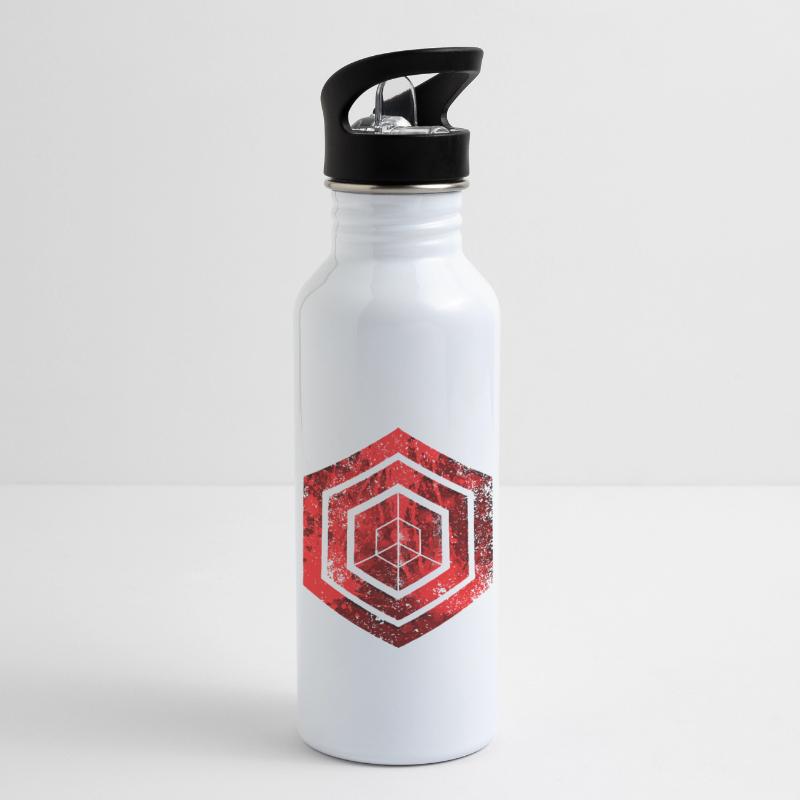 Hexagon-Programmierung Programmierer Codierung geometrisch Trinkflasche mit integriertem Trinkhalm