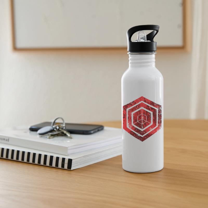 Hexagon-Programmierung Programmierer Codierung geometrisch Trinkflasche mit integriertem Trinkhalm