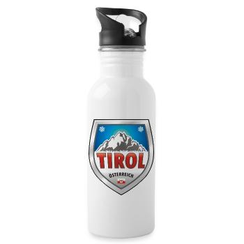 Tirolo Österreich - Water bottle with straw - white - Right