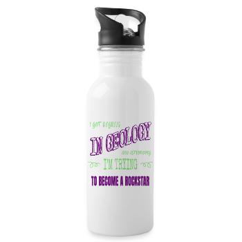 celestial spaceship astrophysics statement gift - Trinkflasche mit integriertem Trinkhalm - Weiß - Rechts