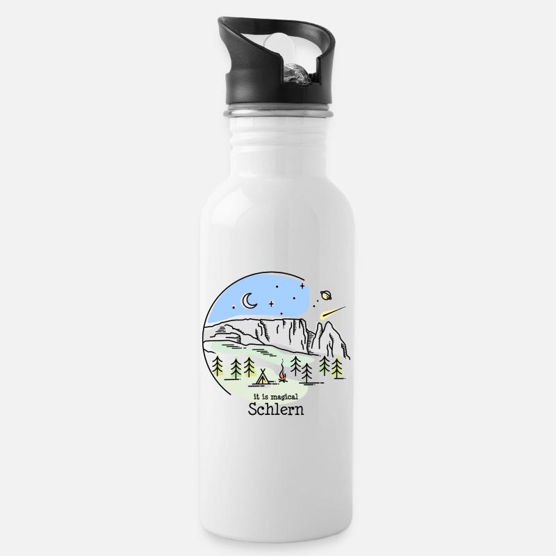 Randonnée Sciliar Catinaccio Dolomites - Gourde avec paille intégrée - blanc