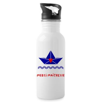 MAÎTRESSE. MERCI. MERCI MAÎTRESSE - Gourde avec paille intégrée - blanc - Droite