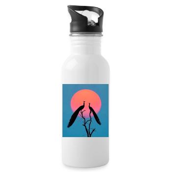 Aiming high - Water bottle with straw - white - Right