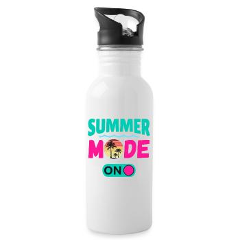 Summer Mode On - Water bottle with straw - white - Right