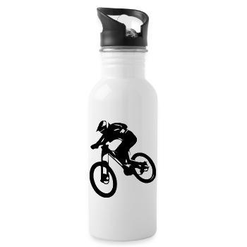 Triathlon Natation Bike Run Marathon - Gourde avec paille intégrée - blanc - Droite
