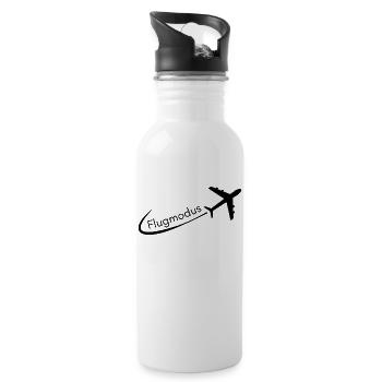 Flugmodus - Trinkflasche mit integriertem Trinkhalm - Weiß - Rechts