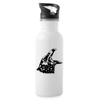 Crow - Water bottle with straw - white - Right