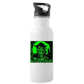 Dracula, grünes Gift - Trinkflasche mit integriertem Trinkhalm - Weiß - Rechts