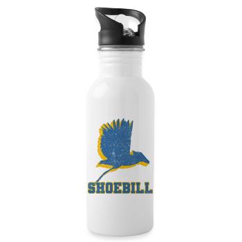 Shoebill Bird Ornithologist Forest I Gift - Water bottle with straw - white - Right