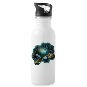 Meeresschildkrötchen 2 - Trinkflasche mit integriertem Trinkhalm - Weiß - Rechts