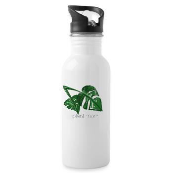 plant mom Pflanzen muddi - Trinkflasche mit integriertem Trinkhalm - Weiß - Rechts