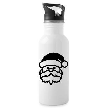 Petit père noel - Gourde avec paille intégrée - blanc - Droite