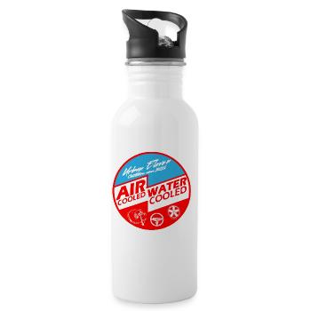 Aircooled Watercooled - Trinkflasche mit integriertem Trinkhalm - Weiß - Rechts