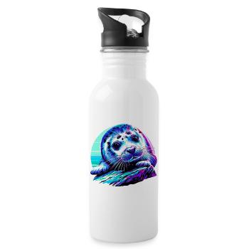 Seal - Water bottle with straw - white - Right