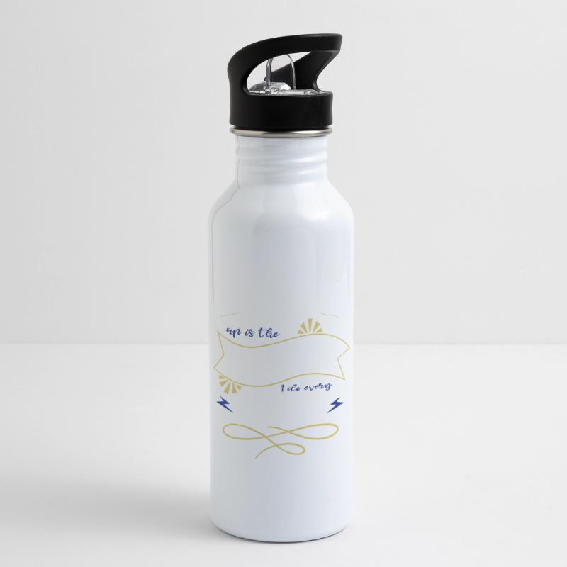 computers programming language present idea Trinkflasche mit integriertem Trinkhalm