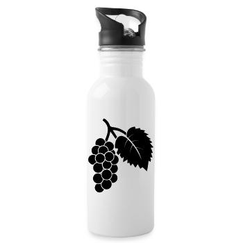 Weintraube - Trinkflasche mit integriertem Trinkhalm - Weiß - Rechts