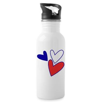 PAAR. ICH HABE GERADE GEHEIRATET. Junggesellinnenabschied. VALENTINSTAG. MARIES - Trinkflasche mit integriertem Trinkhalm - Weiß - Rechts