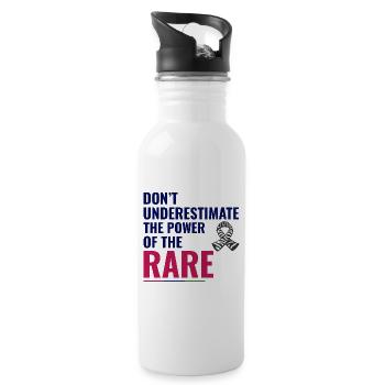 Rare Disease Awareness - Water bottle with straw - white - Right