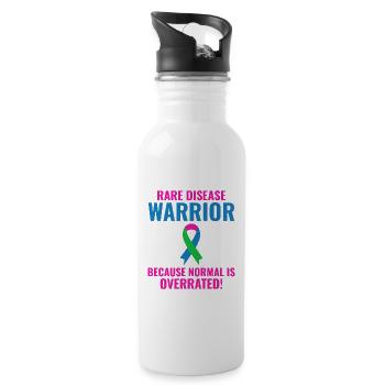 Rare Disease Warrior Empowering Awareness - Water bottle with straw - white - Right
