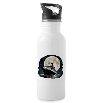 Sailing And Bacon Perfect Combo Cruise Ship - Trinkflasche mit integriertem Trinkhalm - Weiß - Rechts