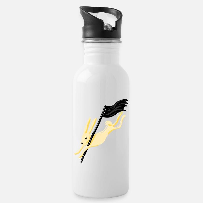 RABBIT - Trinkflasche mit integriertem Trinkhalm - Weiß