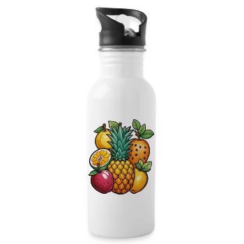 Rascal - Water bottle with straw - white - Right