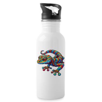 Gecko - Water bottle with straw - white - Right