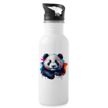 Panda - Water bottle with straw - white - Right