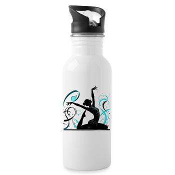 Dance - Trinkflasche mit integriertem Trinkhalm - Weiß - Rechts