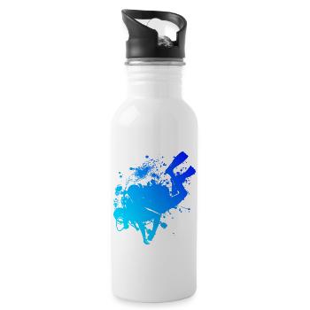 Free Dive Women's Men's Diving Diving Scuba Diving - Water bottle with straw - white - Right