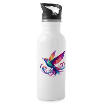 Colibri - Gourde avec paille intégrée - blanc - Droite