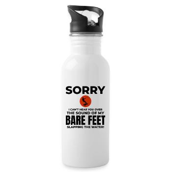 Barefoot Water Skiing Extreme Sports Barefooting - Water bottle with straw - white - Right