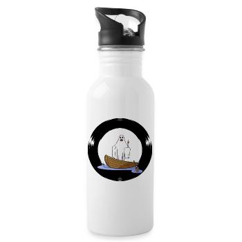 Geister Schiff Seefahrt Spuk Gespenst Halloween - Trinkflasche mit integriertem Trinkhalm - Weiß - Rechts